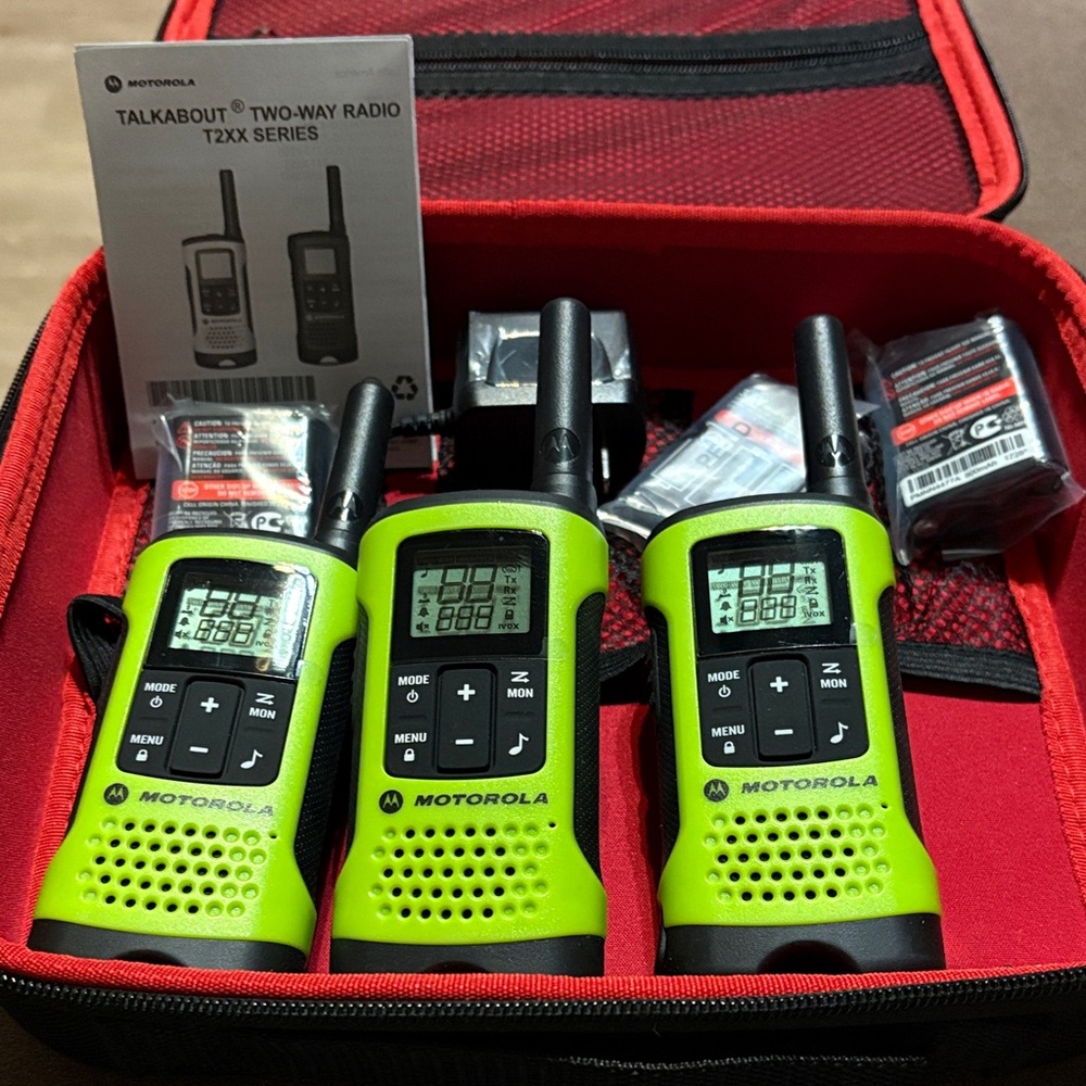 Motorola Lime Green Talkabout T2XX Series 3-Pack Two-Way Radios